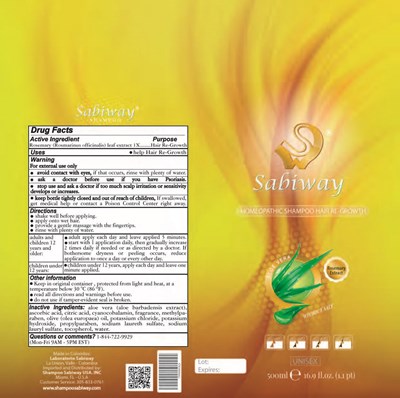Sabiway Pdp (Shampoo Homeopathic Hair Re Growth Pdp)